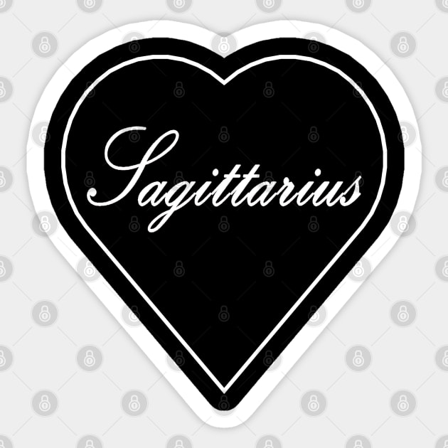 Sagittarius Zodiac Heart Sticker by Steph Elle